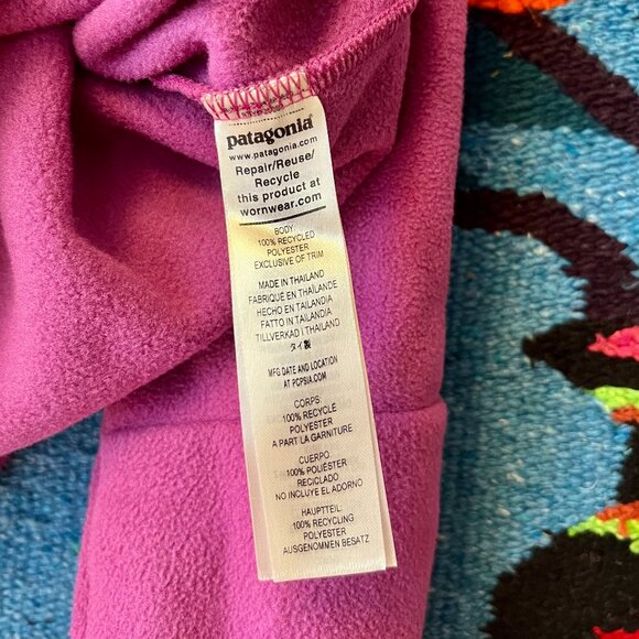 NWOT Patagonia Purple Fuchsia 1/4-Zip Fleece Pullover w/ Chest Pocket - Picture 4 of 14